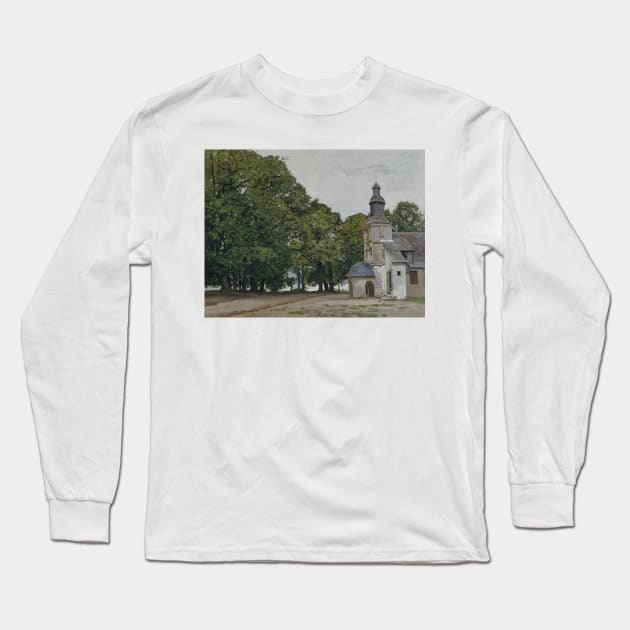 La Chapelle de Notre-Dame-de-Grace, Honfleur by Claude Monet Long Sleeve T-Shirt by Classic Art Stall